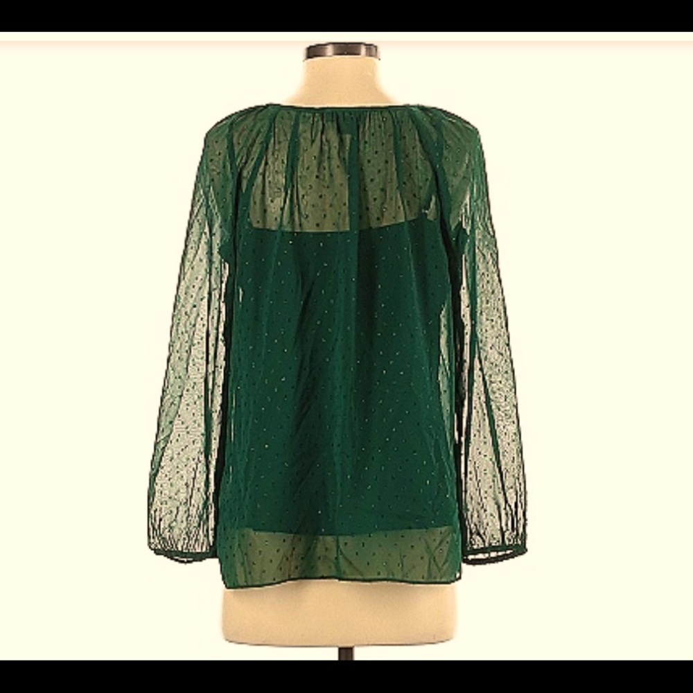 NWOT Point Sur Emerald Sparkle Blouse - Picture 2 of 2
